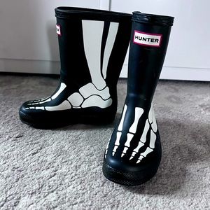 Hunter skeleton boots toddler size 8b/9g uk7 eu24
